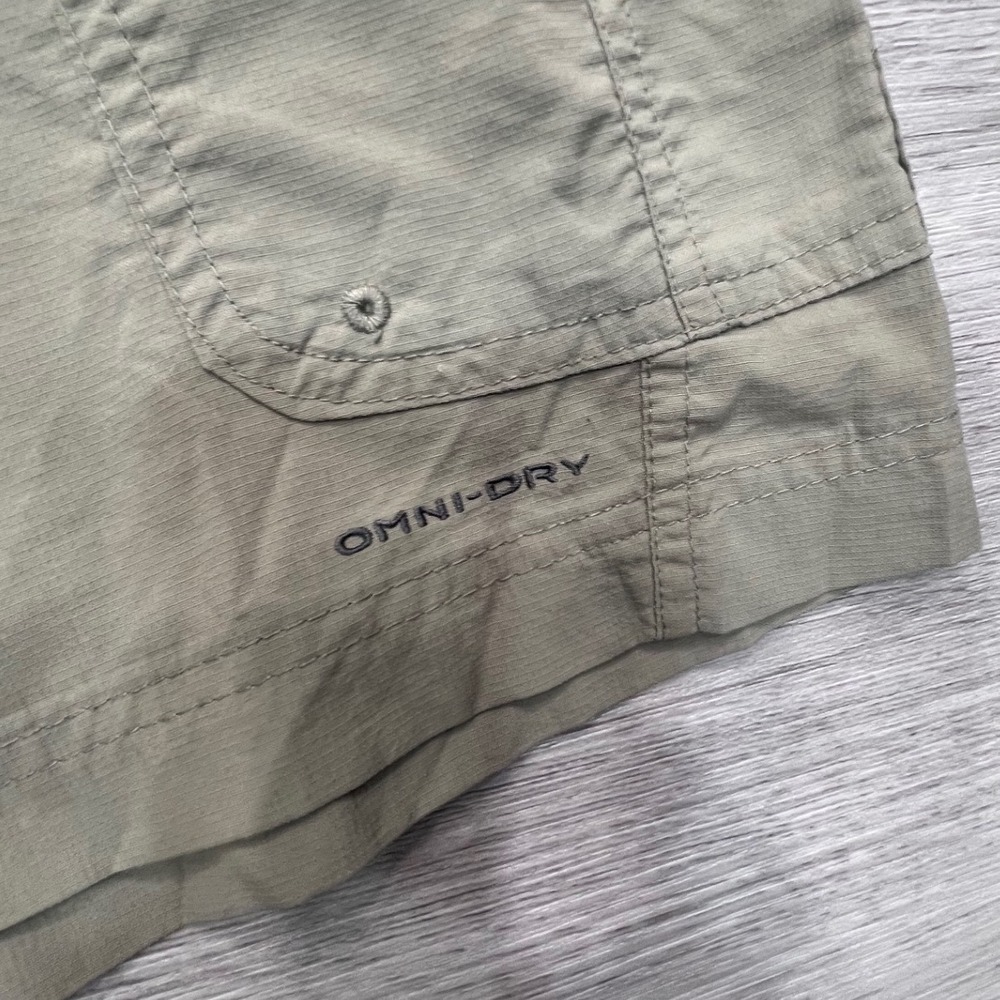 Columbia Titanium Omni-Dry Mens XL Cargo Shorts Khaki Tan Hiking Utility Belted - Picture 14 of 16